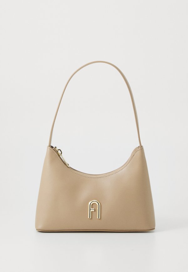 DIAMANTE MINI SHOULDER BAG - Handbag - greige