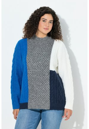 COLORBLOCKING STEHKRAGEN LANGARM - Strickpullover - graphite grey