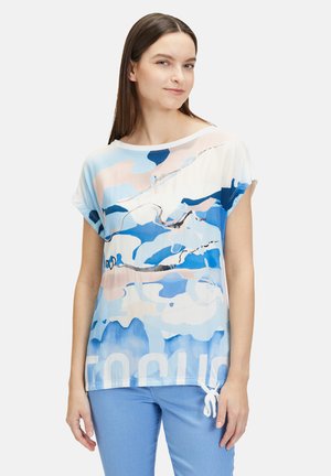Betty & Co Print T-shirt - light blue cream