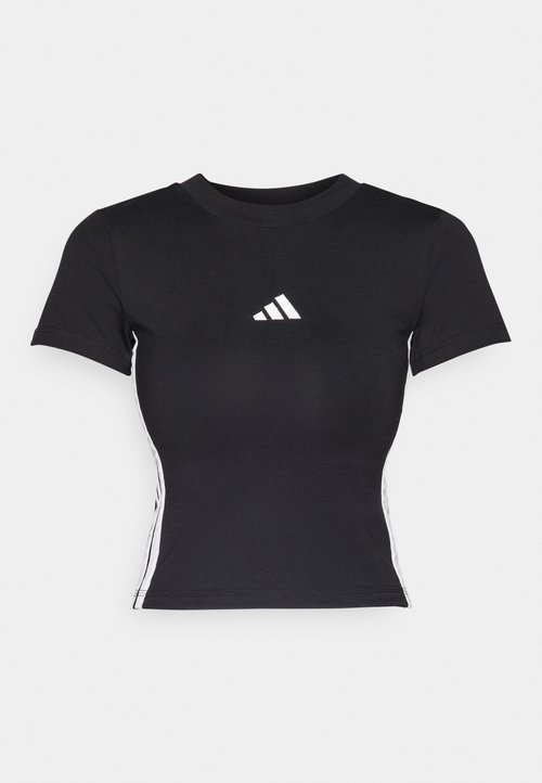 adidas Women's Essentials 3-Stripes Slim Baby T-Shirt Black/White — foto 5