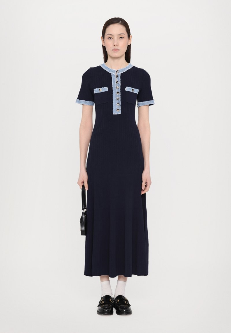 Pull Longueur Robe Sandro En Laine Et Alpaga Marron - Taille 2 (38/40), Occasion Très Bon état
