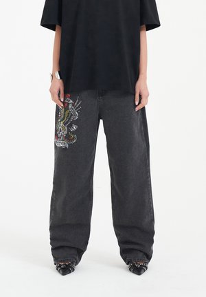 NYC DIAMANTE  - Relaxed fit jeans - black