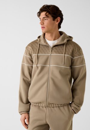 COLORBLOCK - Sweat zippé - mehrfarbig beige