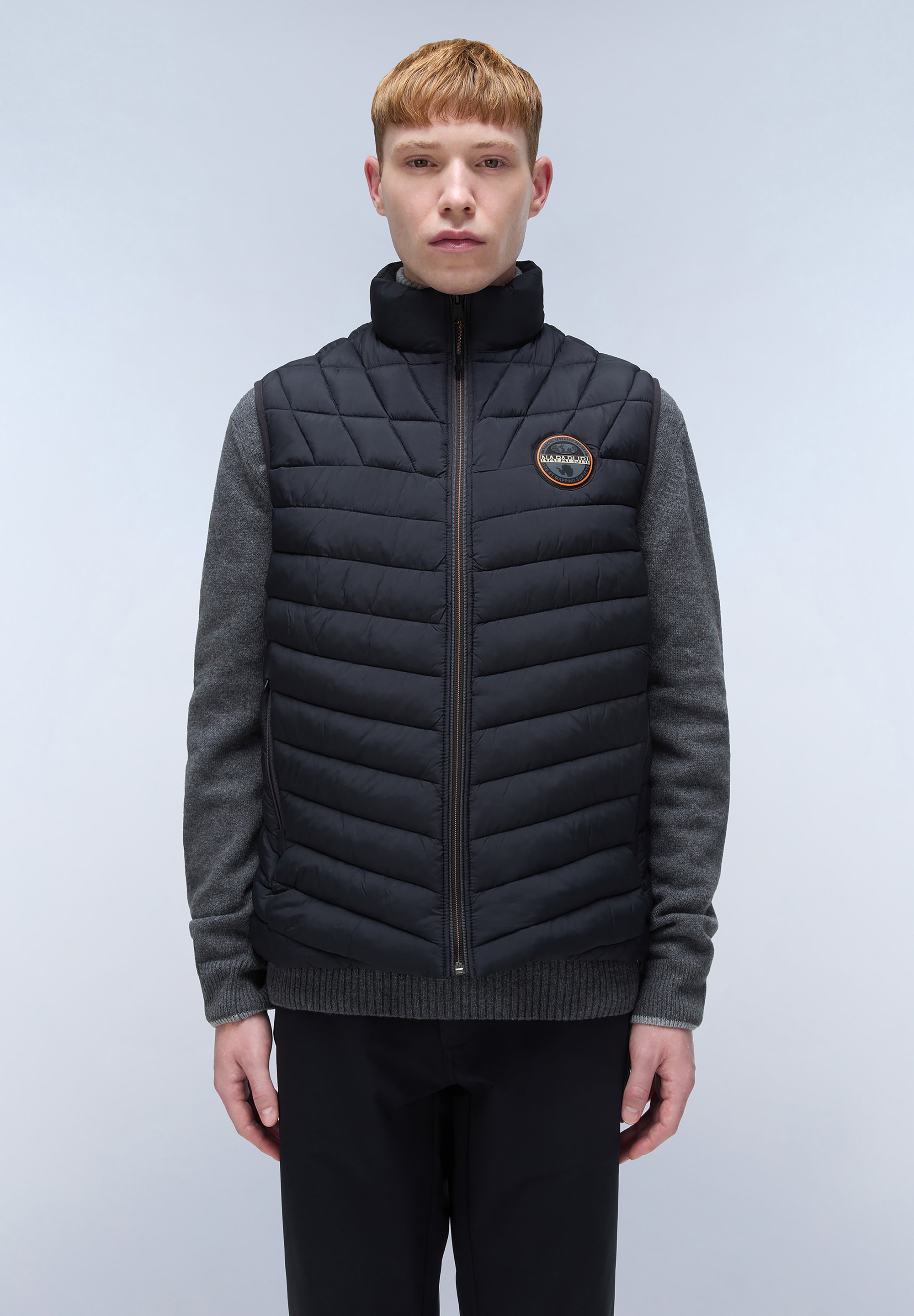 Gilet Homme Napapijri XL - Duvet 80/20 - Beige Matelassé - Occasion Très Bon état
