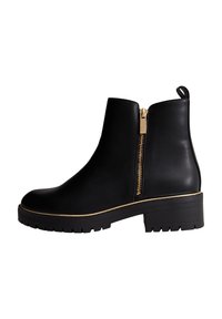 New Look Wide Fit Kotníkové boty na platformě - black