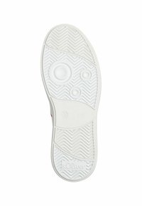 Semelle de sneaker blanche présentant un motif en chevrons, trois accents ronds, et le branding "s.Oliver". Taille 37 marquée sur le côté.