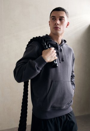 ICONS HOODIE WITH SMALL TONAL LOGO - Sweat à capuche - dark blue