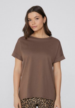 Tezenis MIT KIMONO-AUFSCHLAG - Basic T-shirt - braun tortora brown
