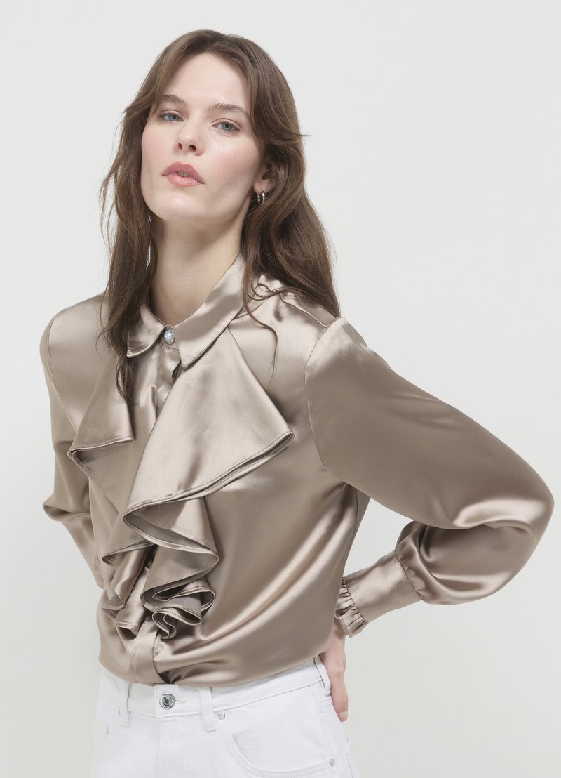 Calliope Button-down blouse - tortora