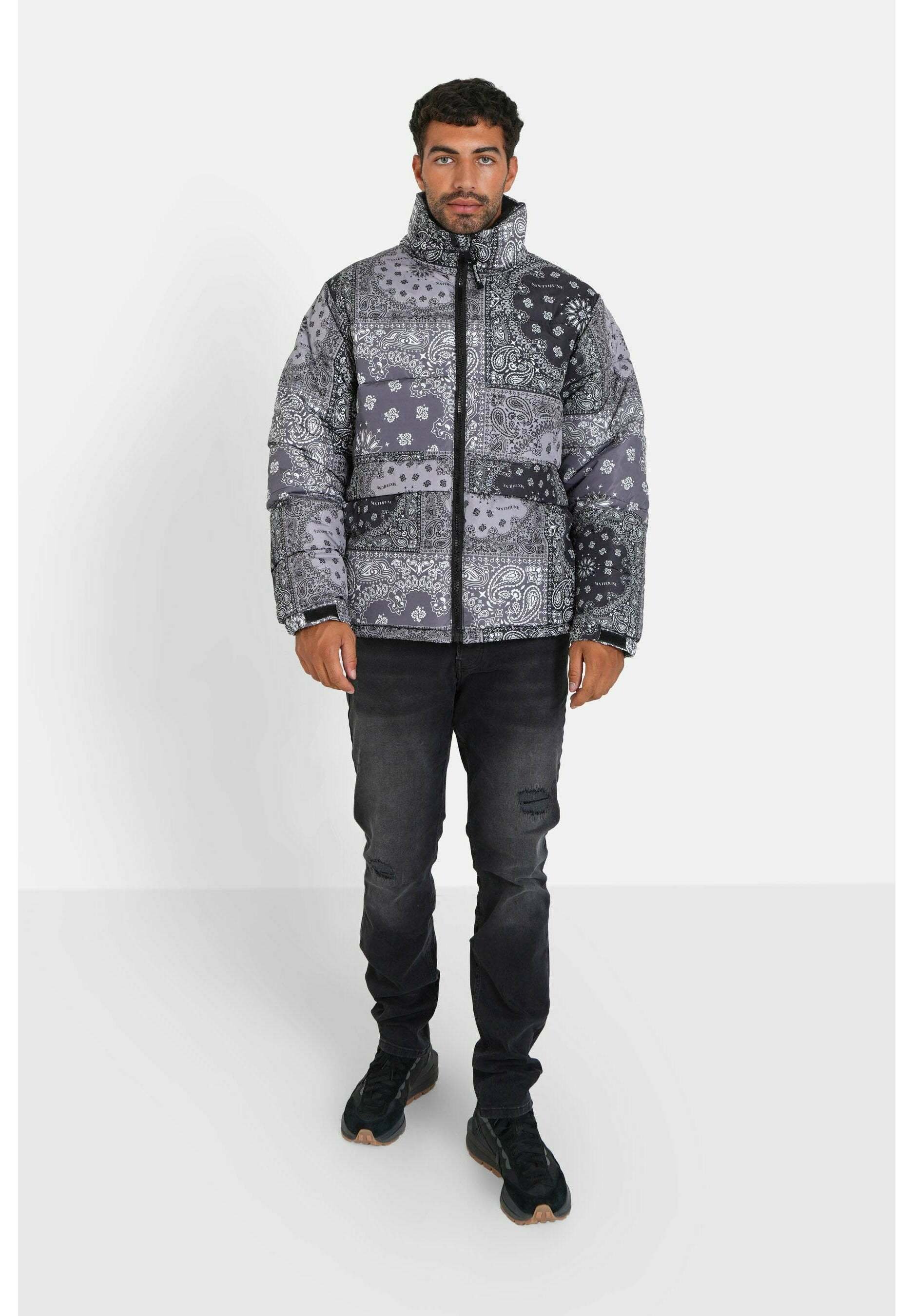 Sixth June PATCHWORK BANDANA DOWNJACKET - Winter jacket - black