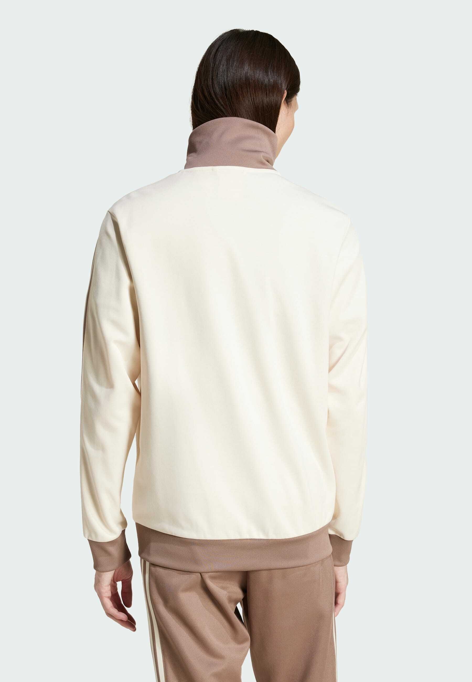 adidas Originals Zip-up sweatshirt - white trace brown/off