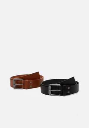 2 PACK - Ceinture - black/cognac