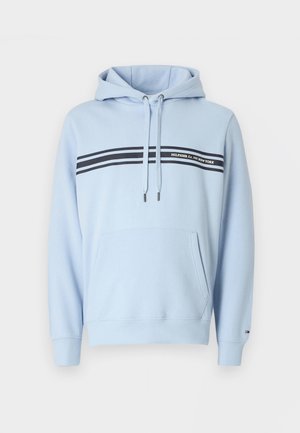CENTRAL CHEST STRIPE HOODY UNISEX - Sweatshirt - breezy blue