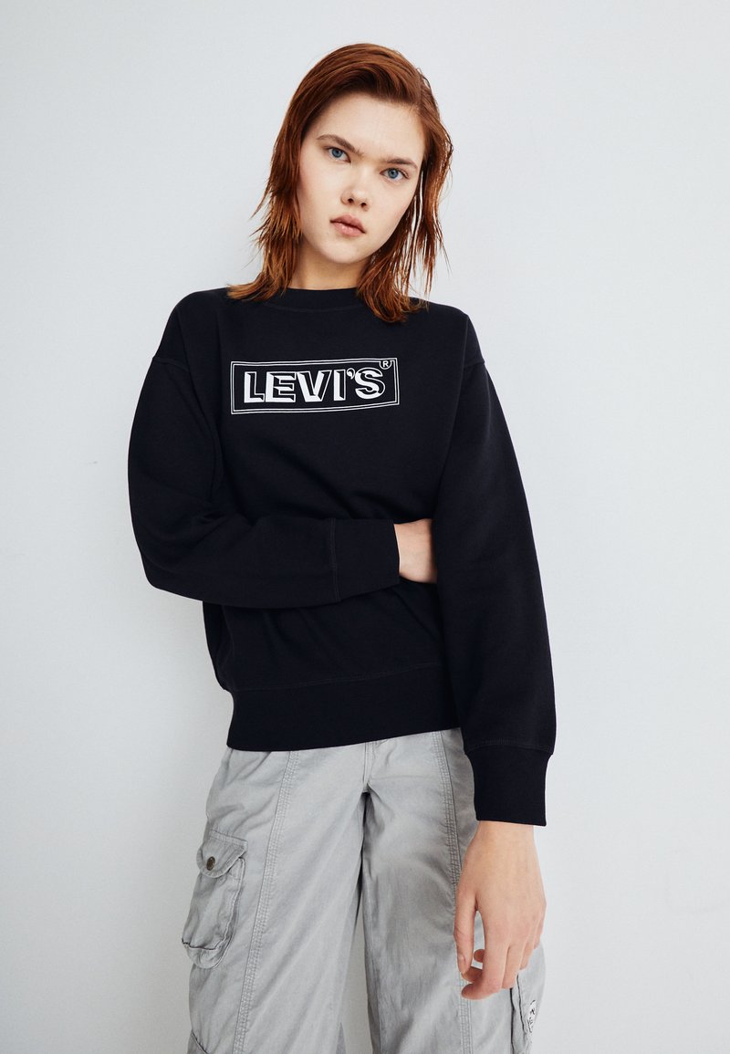 Levi's® GRAPHIC STANDARD CREW Sweater black/zwart Zalando.nl