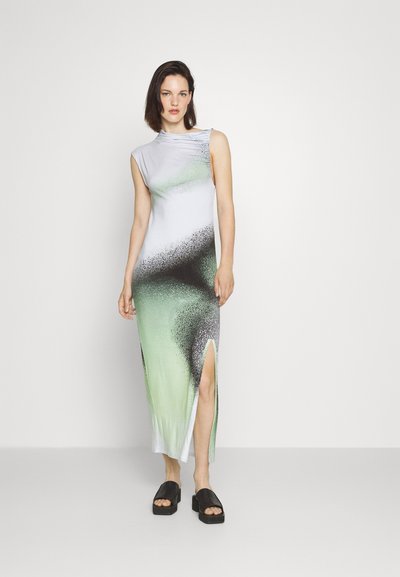 Elleme DRESS - Μάξι φόρεμα - light green/white