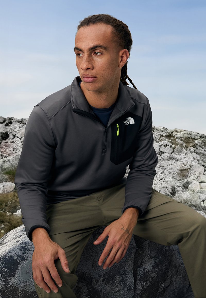 The North Face CREST ¼ ZIP - Sudadera - anthracite grey/black