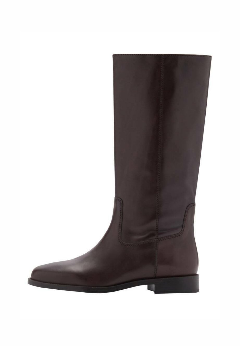 falda mango botas altas marrones