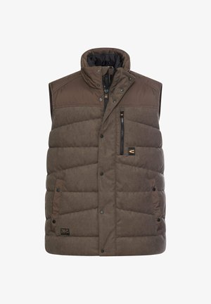 camel active, GEFÜTTERTE CORDWESTE MIT INNENTASCHEN - Bodywarmer - dark chocolate