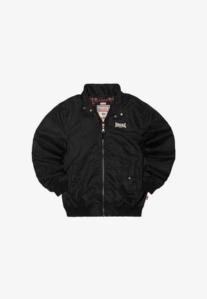 Lonsdale, LONSDALE HERREN JACKE SCHMALE PASSFORM AKELD - Bombera - black ecru tartan