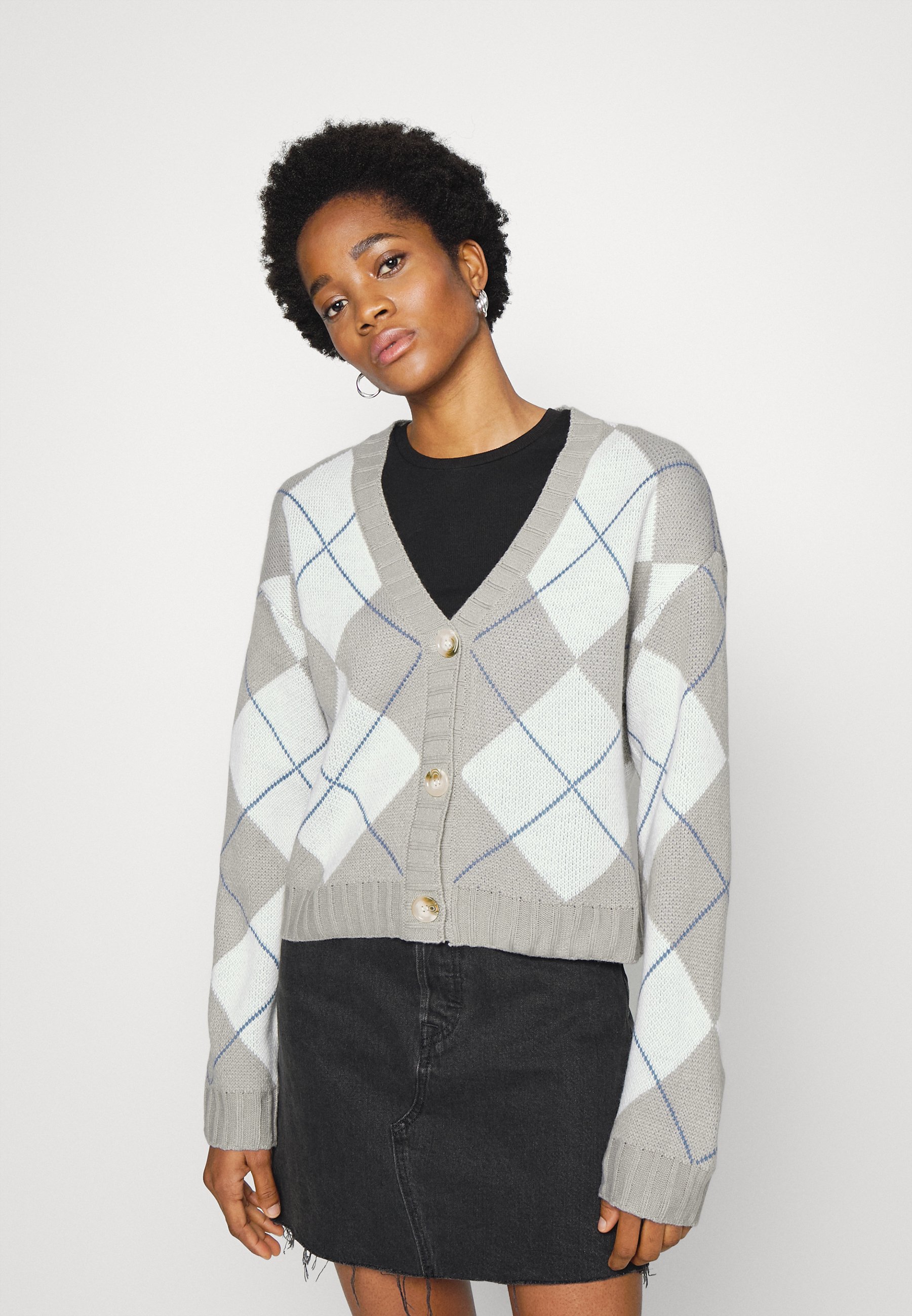 Missguided DIAMOND CHECK JACQUARD 
