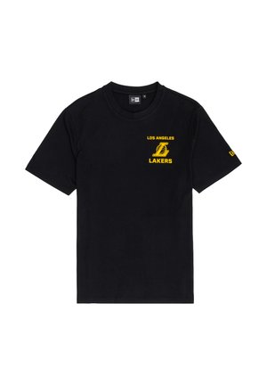 New Era, LOS ANGELES LAKERS  NBA COURT GRAPHC REG TEE UNISEX - Klub merchandise - black