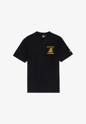 New Era, LOS ANGELES LAKERS NBA COURT GRAPHC REG TEE UNISEX - Klub merchandise - black