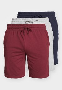 3 PACK - Pidžamas apakšdaļa - black/mottled grey