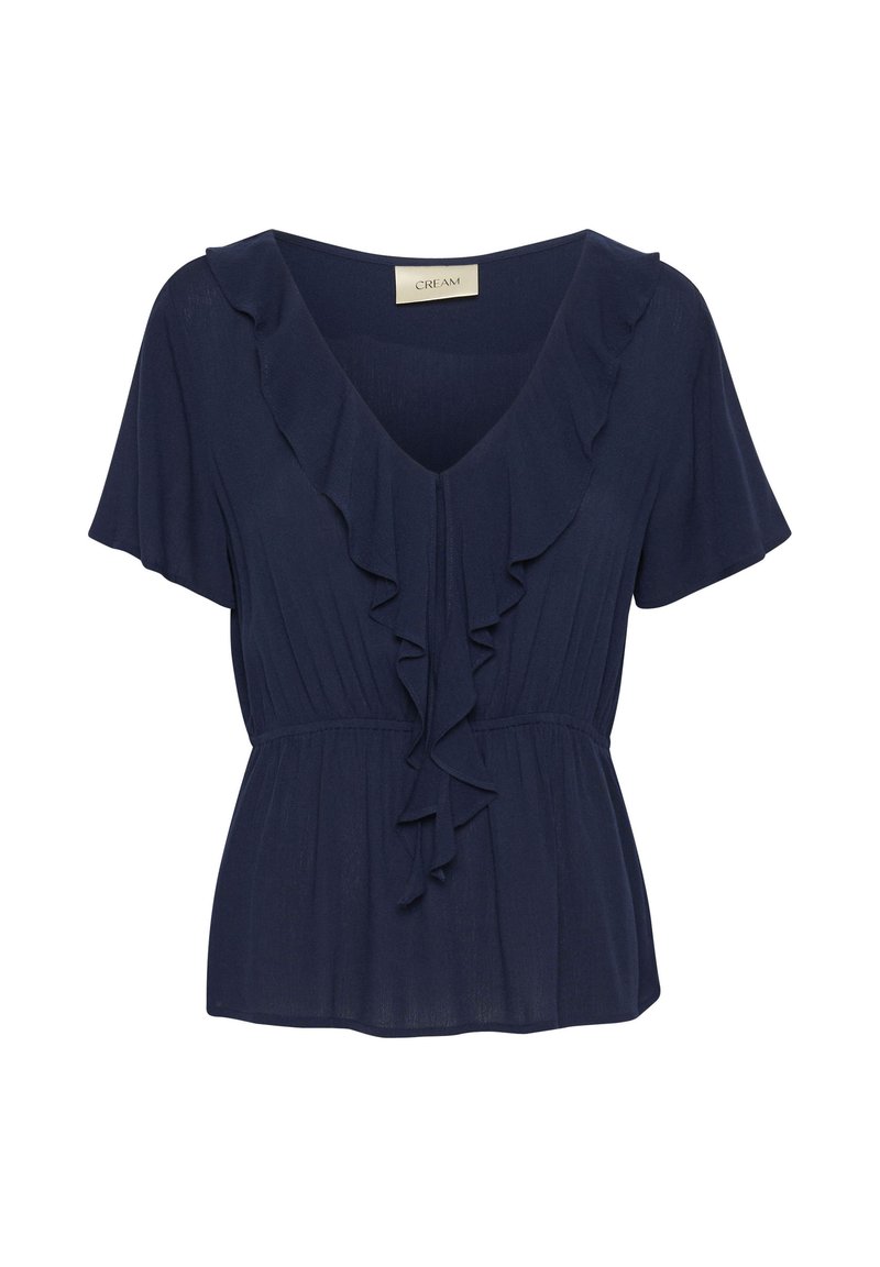 Cream Blouse donkerblauw