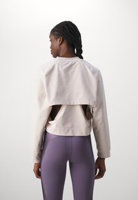 adidas Performance POWER COVER UP - Top dugih rukava - putty mauve/black