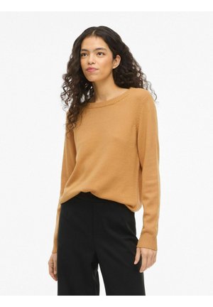 VIRIL O-NECK - Striktrøje - amber gold