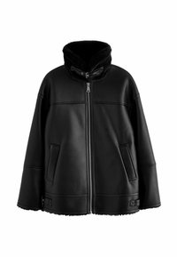 Next AVIATOR BIKER - REGULAR FIT - Imiteret læderjakke - black