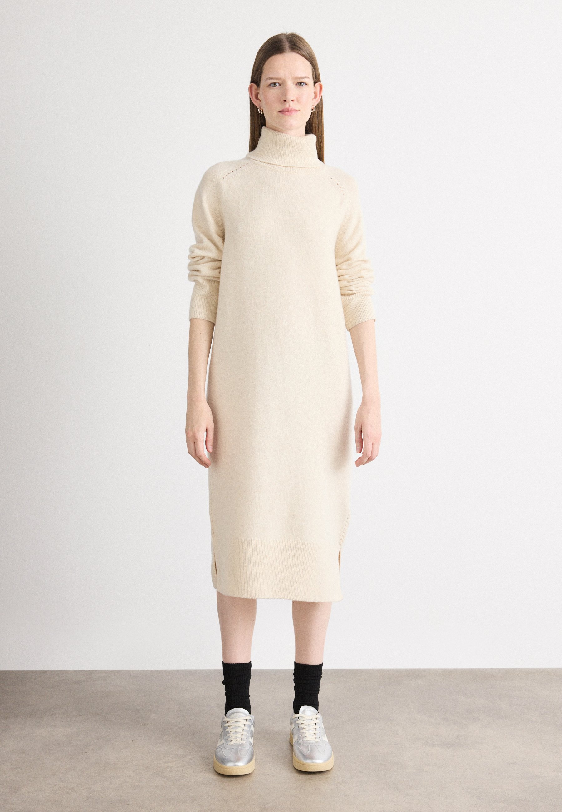 GANT DETAIL TURTLENECK DRESS - Jumper dress - seed melange/sand - Zalando.co.uk GANT DETAIL TURTLENECK DRESS - Jumper dress - seed melange/sand - Zalando.co.uk