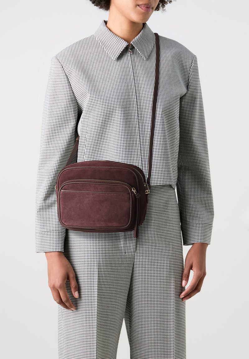 Zign LEATHER - Torba čez telo - dark brown