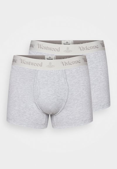 Sive bombažne kratke hlače z mehkimi pasom, na katerem sta v svetlo sivi barvi napisani "Westwood" in "Vivienne". Gladka tekstura, standardna prileganje.