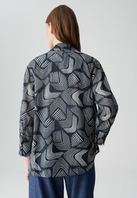 OPUS RELAXED FIT PRINT - Hemdbluse - coal blue