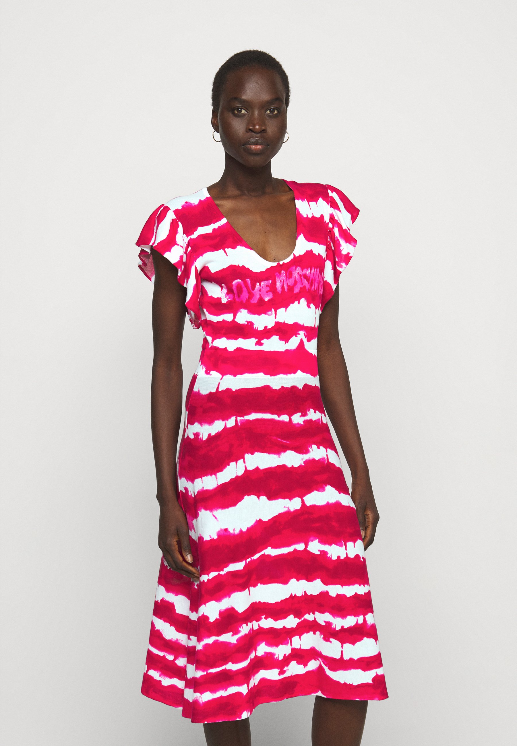Love Moschino Vestito di maglina - fuchsia/rosso - Zalando.it