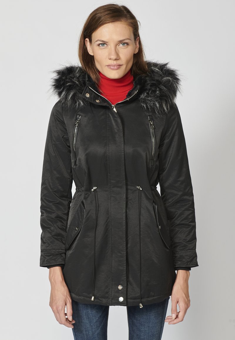 Koroshi - PADDED LONG - Cappotto invernale - black, Ingrandire