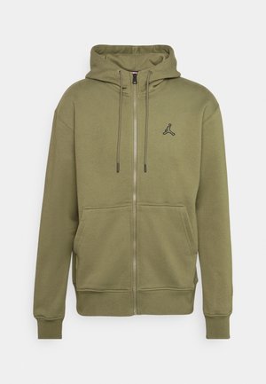 Felpa con zip - olive