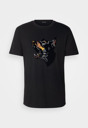 Antony Morato REGULAR FIT FLOCK PRINT - T-shirt imprimé - black
