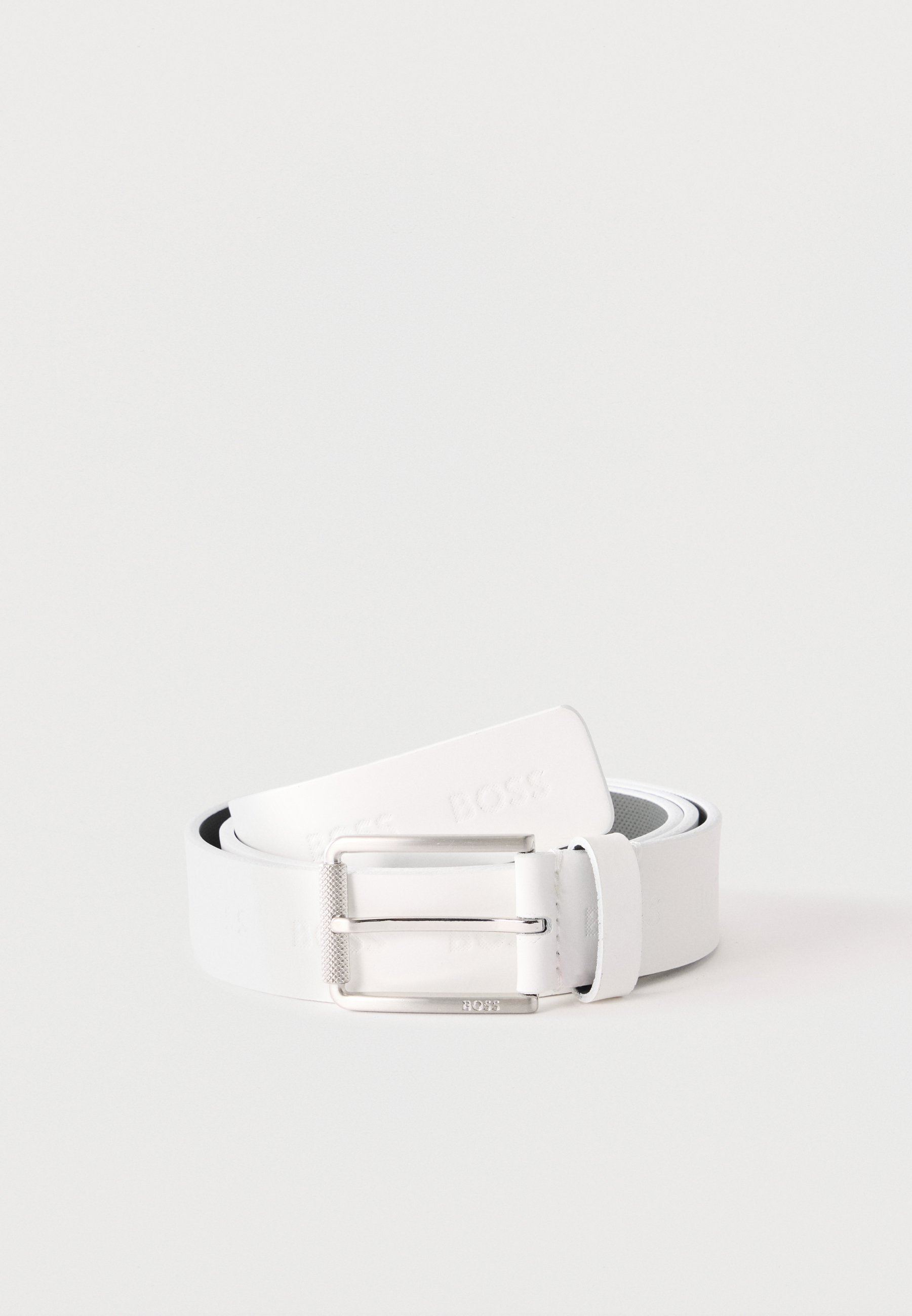 Armani Exchange AX LOGO BELT UNISEX - Belt - cream/off-white - Zalando
