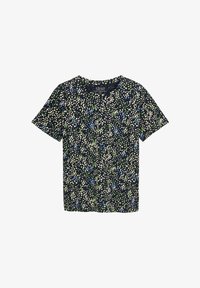 Unselected, multicolor navy dot structure