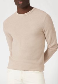 Guess RUNDHALSAUSSCHNITT - Maglione - beige