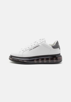 Polo Sport Ralph Lauren PS200 LEATHER & MESH SNEAKER - Trainers - deckwash white/athletic green