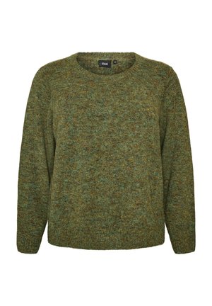 Zizzi, LOCKERER PULLOVER MIT RUNDHALSAUSSCHNITT - Jersey de punto - grün