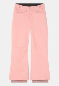 Pantaloni rosa chiaro con un design a gamba ampia, realizzati in un materiale morbido, con due tasche frontali e polsini elasticizzati all'orlo.