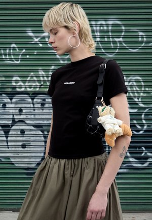 YONA SLIM TEE - T-shirt básica - washed black white