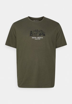 Triko s potiskem - dark green