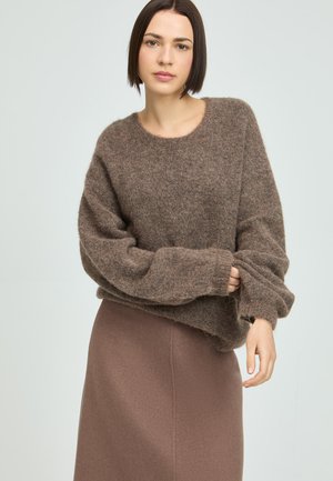 Strickpullover - dark chocolate