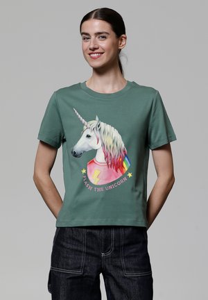 watapparel THE UNICORN - T-shirt print - green bay