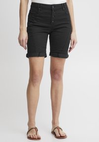 PULZ PZROSITA - Denimové šortky - black